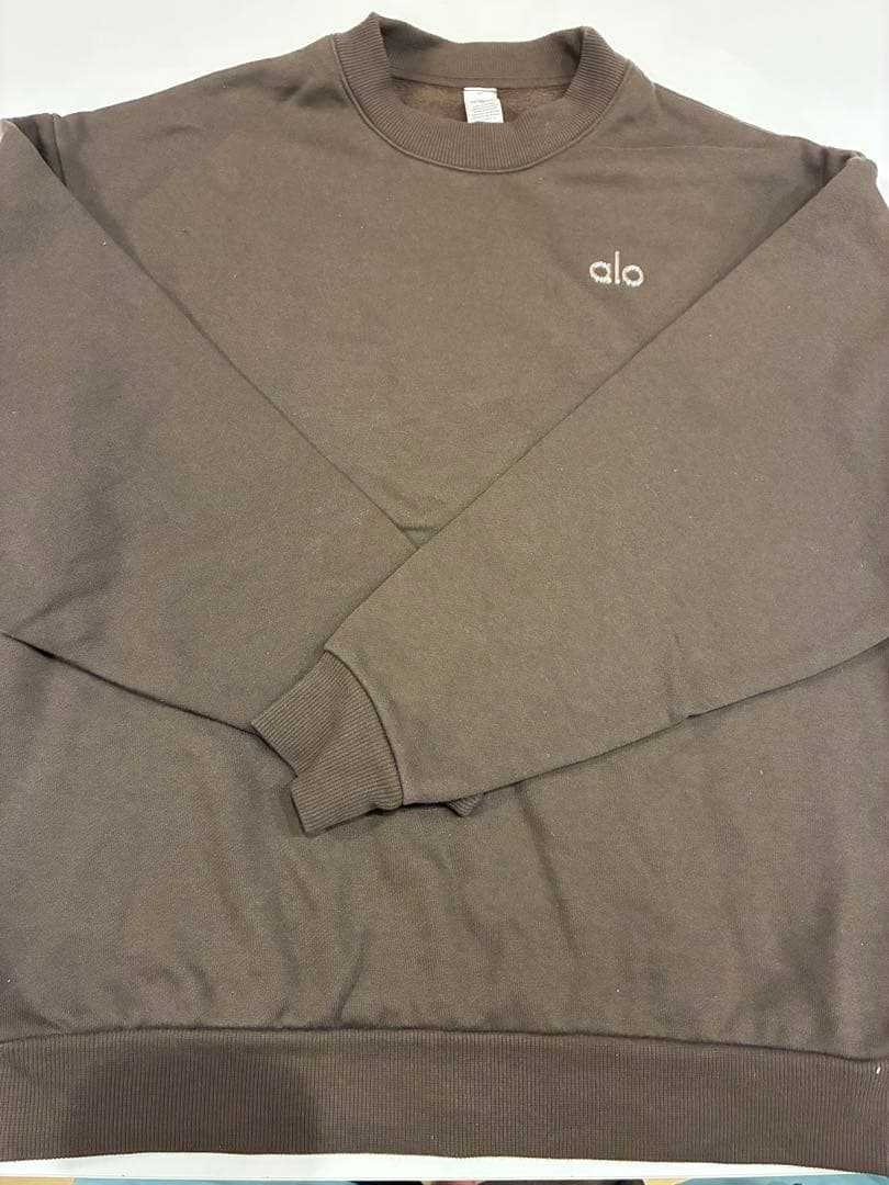 alo ブラウン クルーネック トレーナー　XS