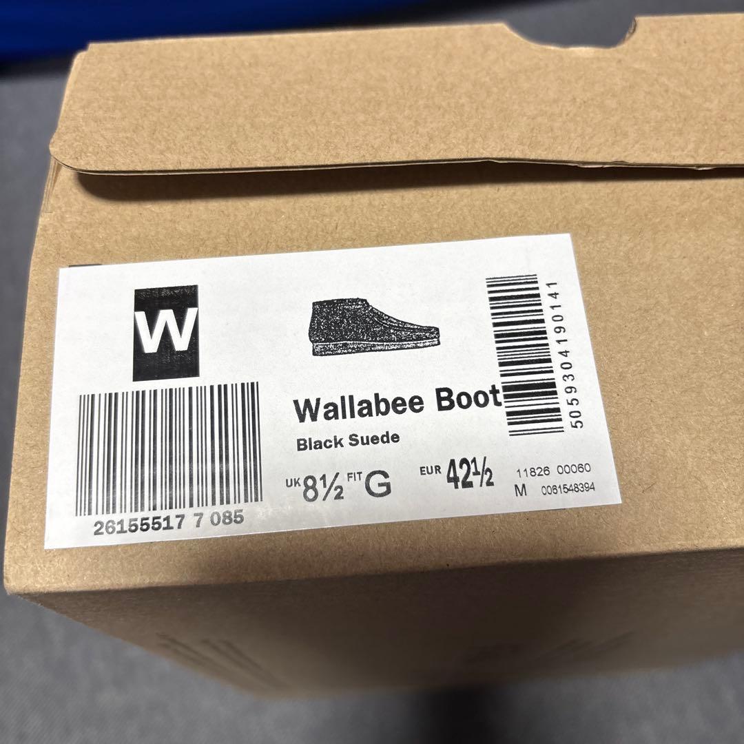 靴 Clarks wallabee boot BLACK suede