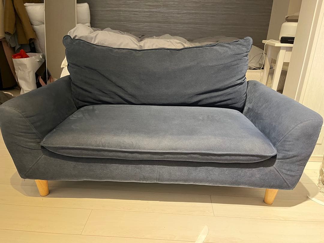 ニトリ コンパクトソファ ネイビー