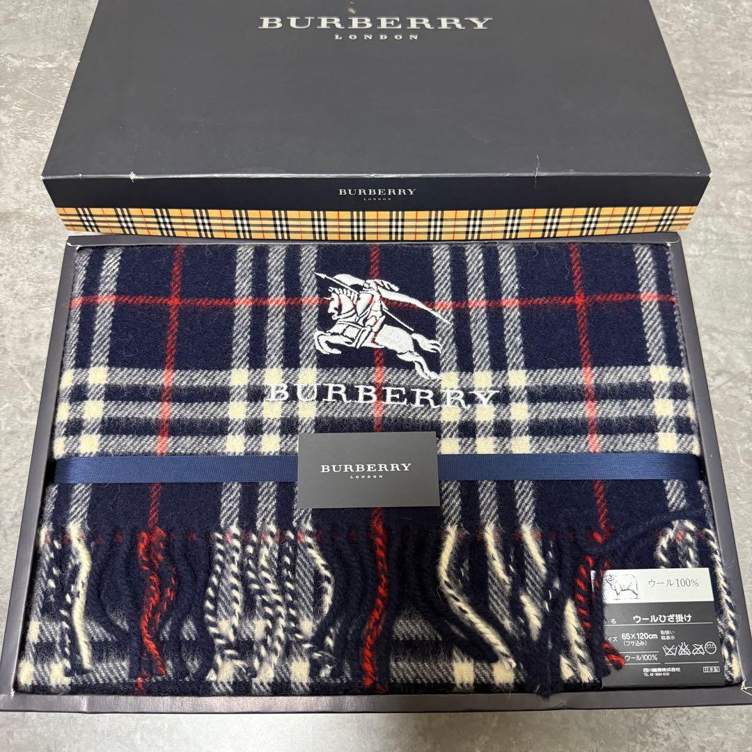 【新品未使用】BURBERRY ひざ掛け ウール100％ 65×120cm 高級