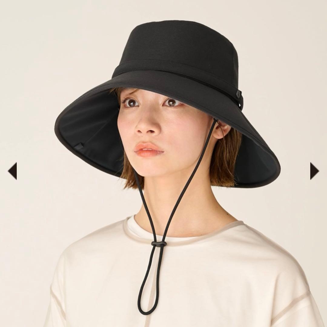 【美品】サンバリア100　ウィンドハット　L　ブラック