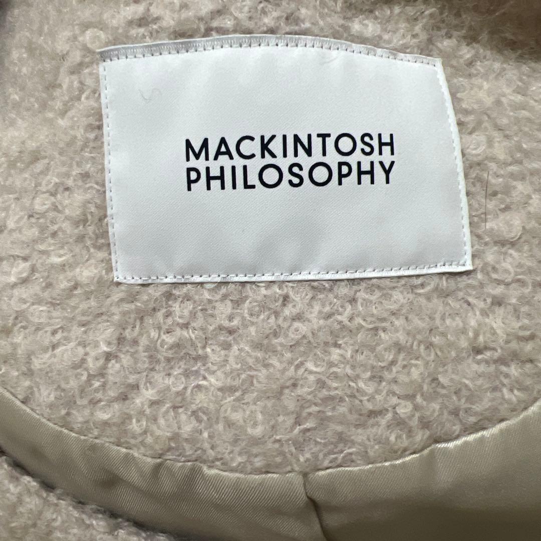 MACKINTOSHPHILOSOPHY HESSLEノーカラーショートコート
