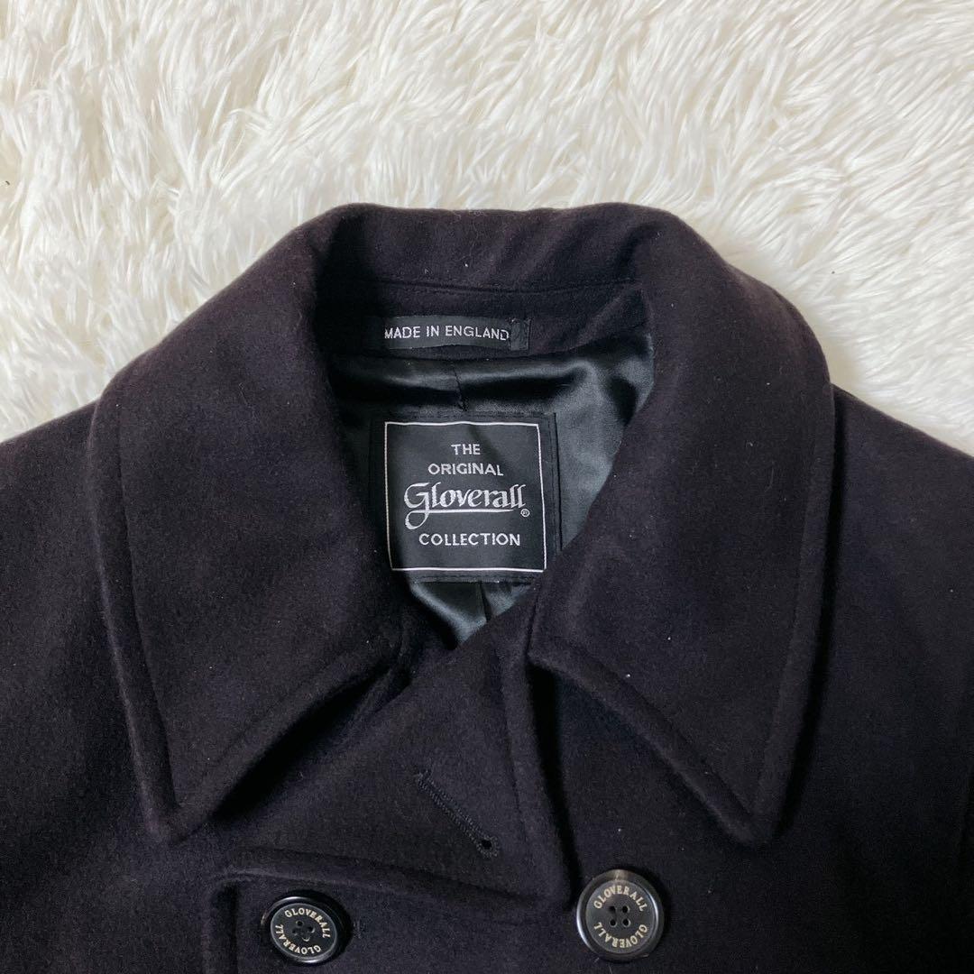 美品 現行 グローバーオール gloverall ピーコート 黒 M ウール