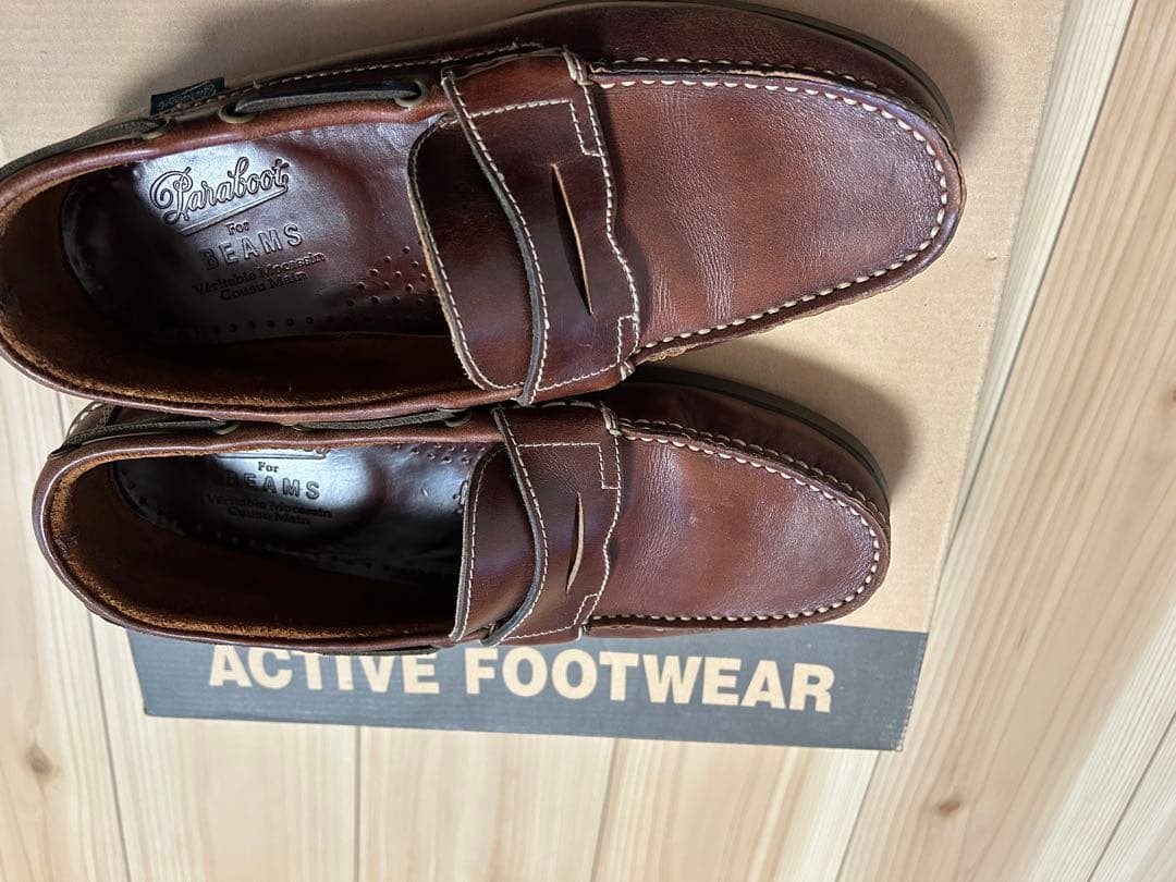paraboots BEAMSブラウン モカシン 靴