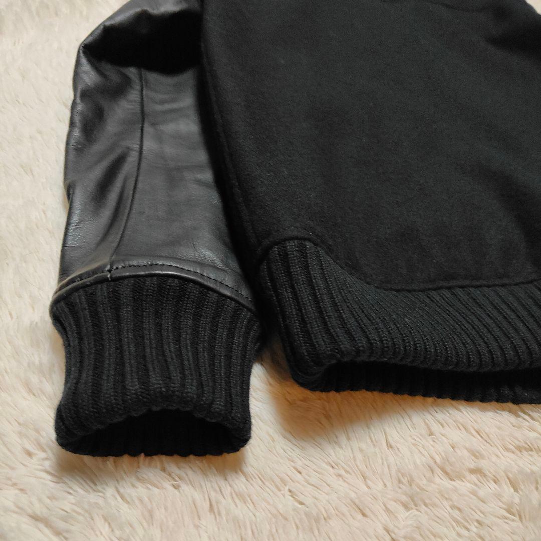 美品✨CRIMIE 袖レザー 牛革 ウール スタジアムジャケット M