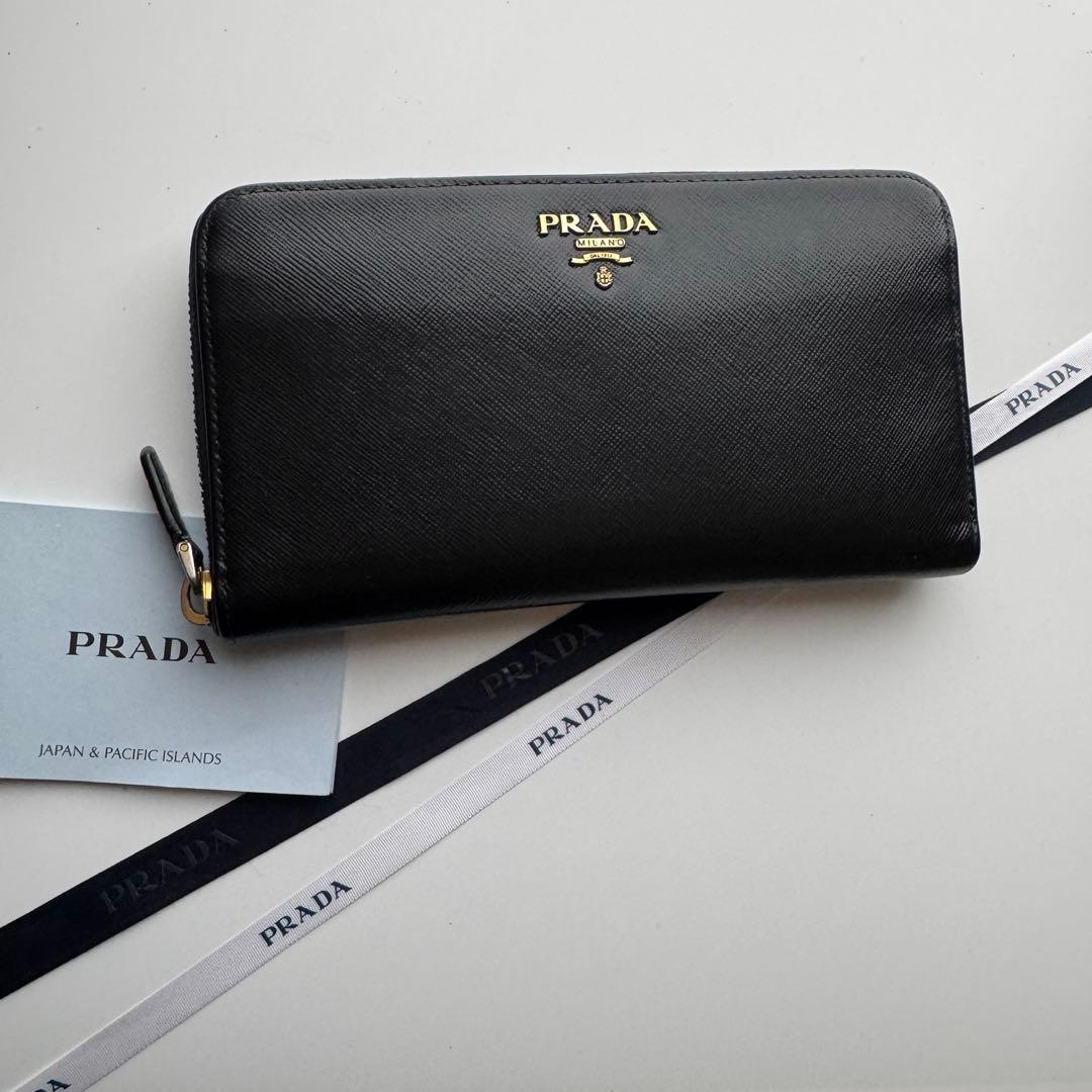 【美品】234 PRADA プラダ ラウンドファスナー 長財布