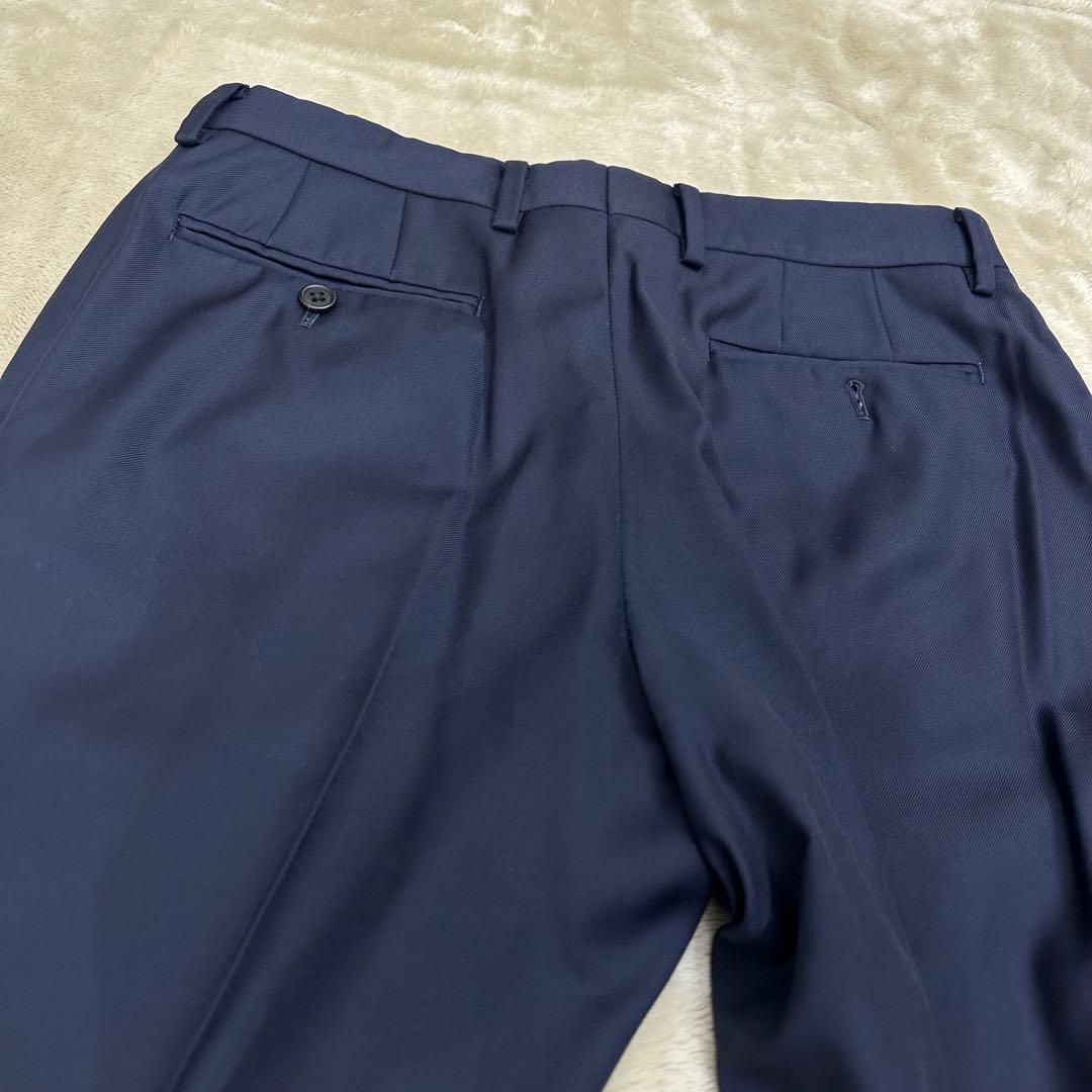 【ボタン欠け】Paul Smith×ロロピアーナ ネイビー スーツ ウール100