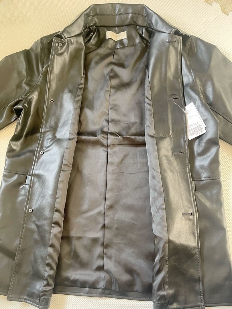 ◉今季新品/ラスト1点❗️ Plage Leather Like Car コート