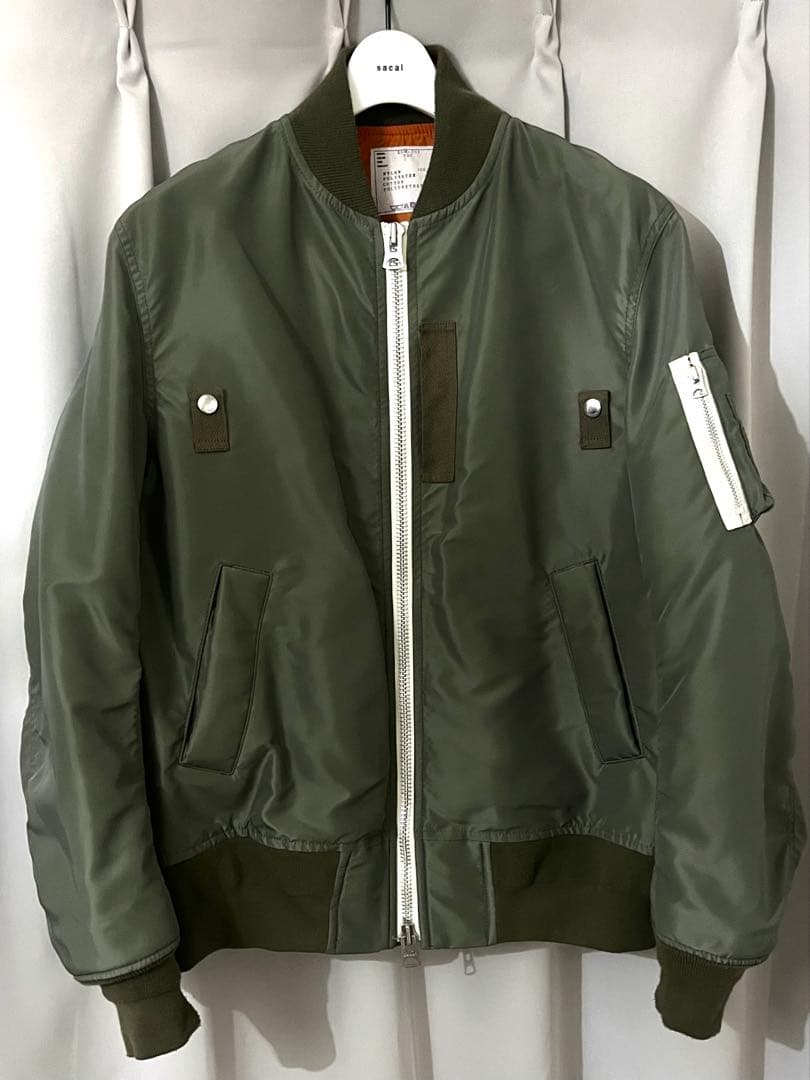 sacai ボンバージャケット ma1 25aw ほぼ未使用　値下有