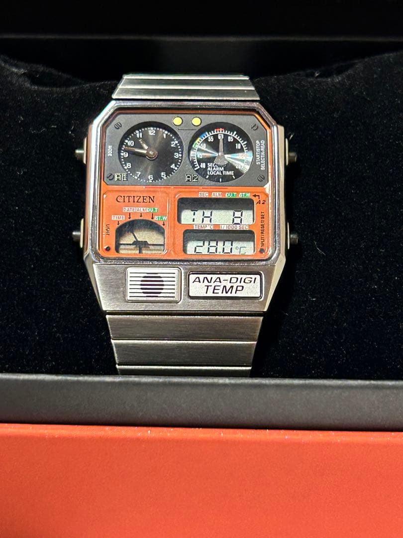 シチズン アナデジテンプ 鉄道開業150周年記念 中央線201系モデル