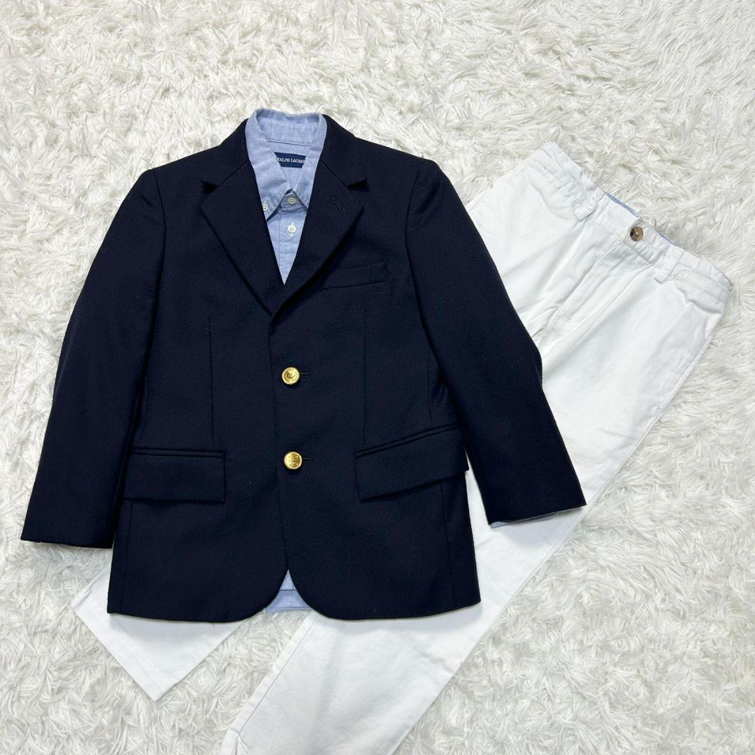 【美品】ラルフローレン フォーマル スーツ キッズ 120 卒服 カジュアル