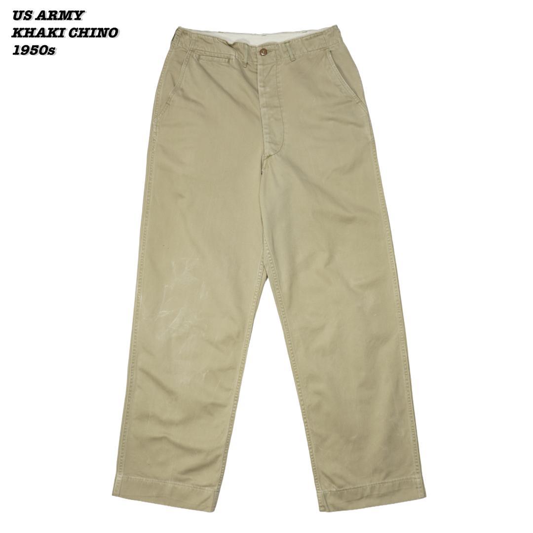 パンツ US ARMY KHAKI CHINO TROUSERS 1951s W32