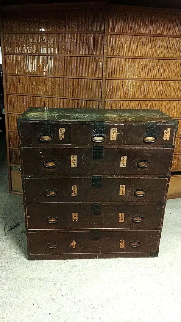 木製箪笥 7引き出し 【超レトロ】