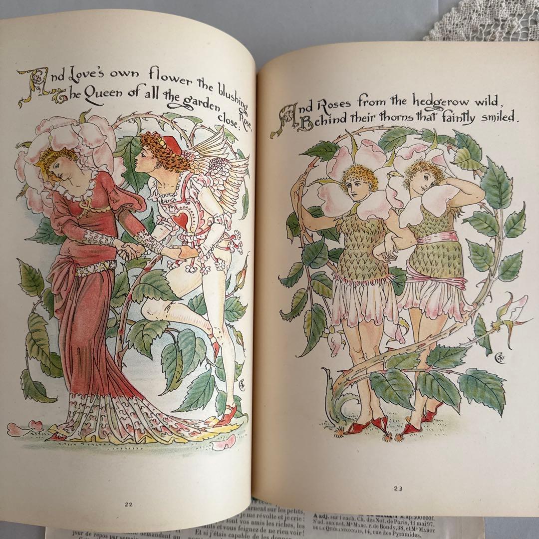 稀少1892年アンティーク美しい挿絵の絵本イギリス古書　洋書ジャンクジャーナルに