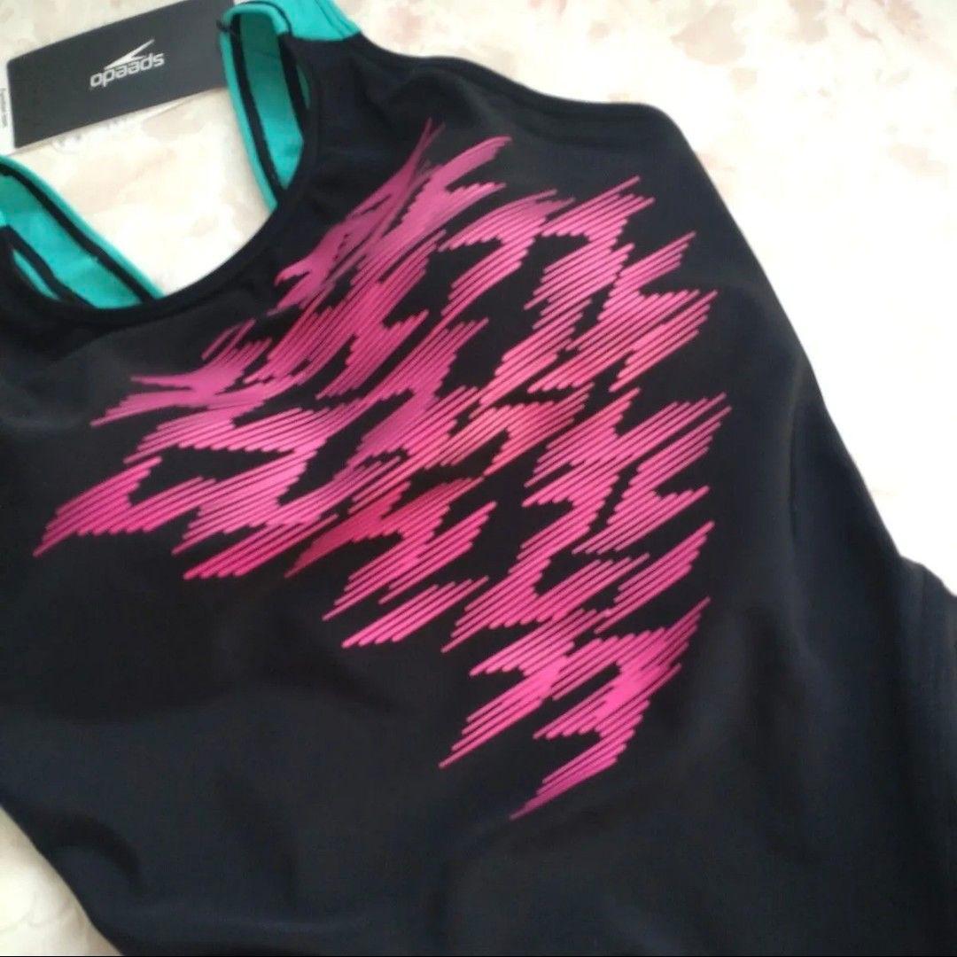 O 新品 speedo 練習水着 UltraStrech パッド付 撥水