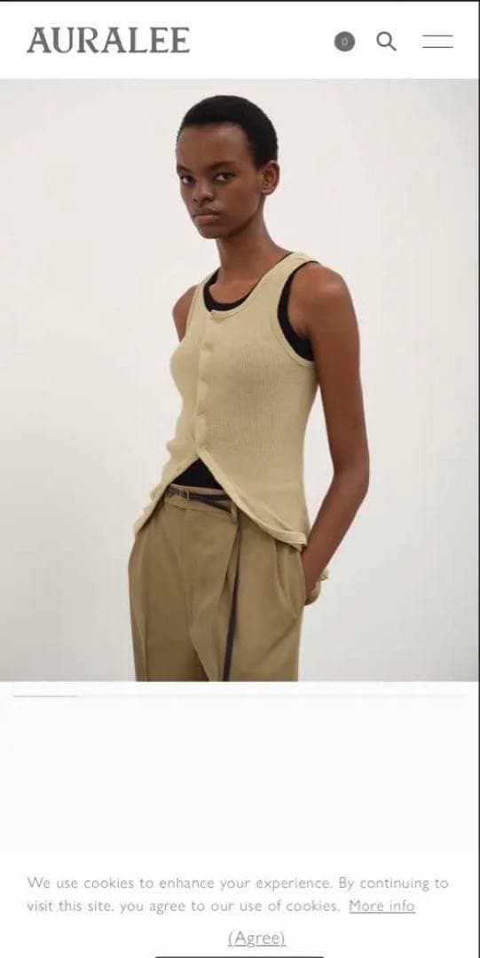 トップス AURALEE ORGANIC SOFT RIB TANK 1