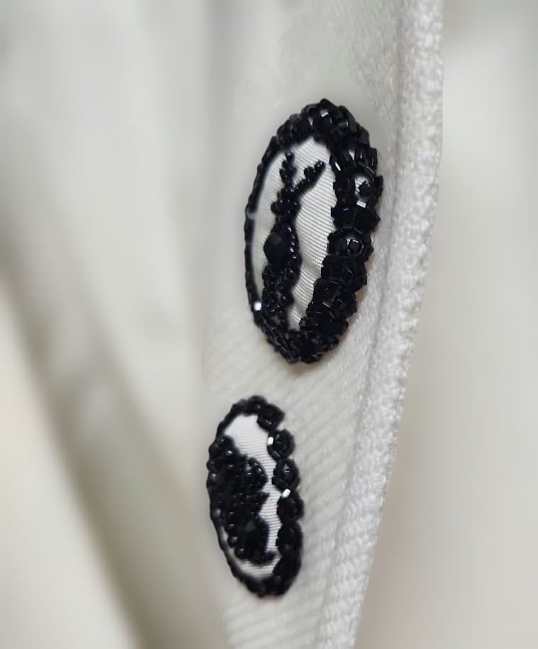 miss ashida ワッペン付きアイボリーテーラードジャケット