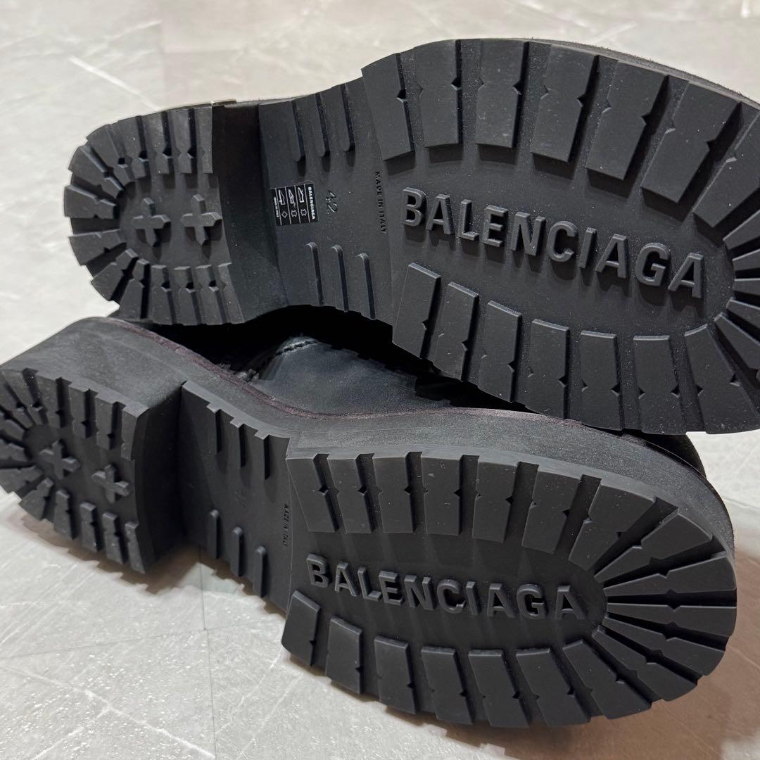 【BALENCIAGA】MENS VENOM LEATHER BOOTS 42