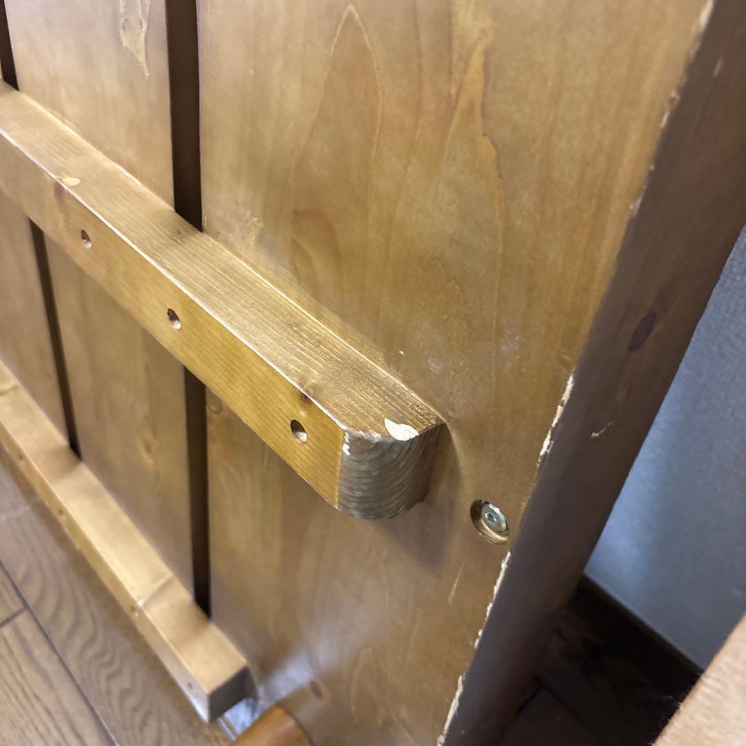 北欧ローベッドフレーム　セミダブル　簡単組立　高さ調節可17cm又は22cm