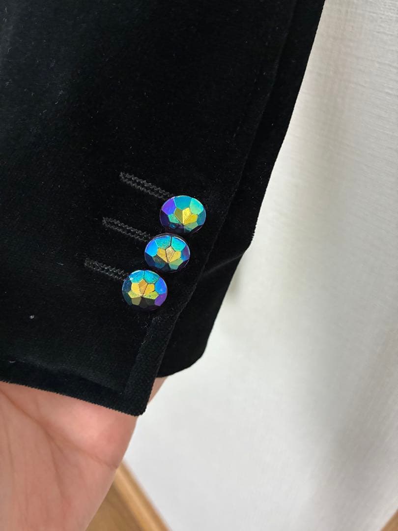 【極美品】ETRO エトロ ベルベットジャケット 裏地ペイズリー 希少ボタン