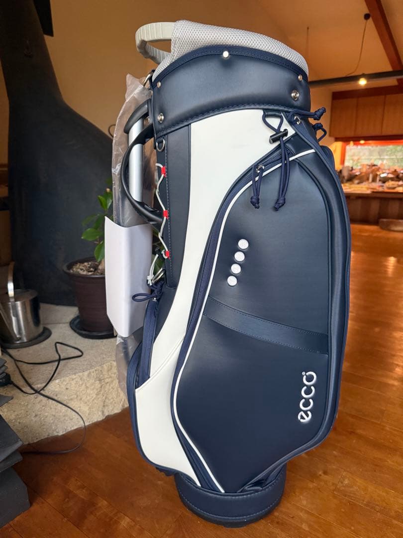 ecco キャディバッグ ネイビー/ホワイト