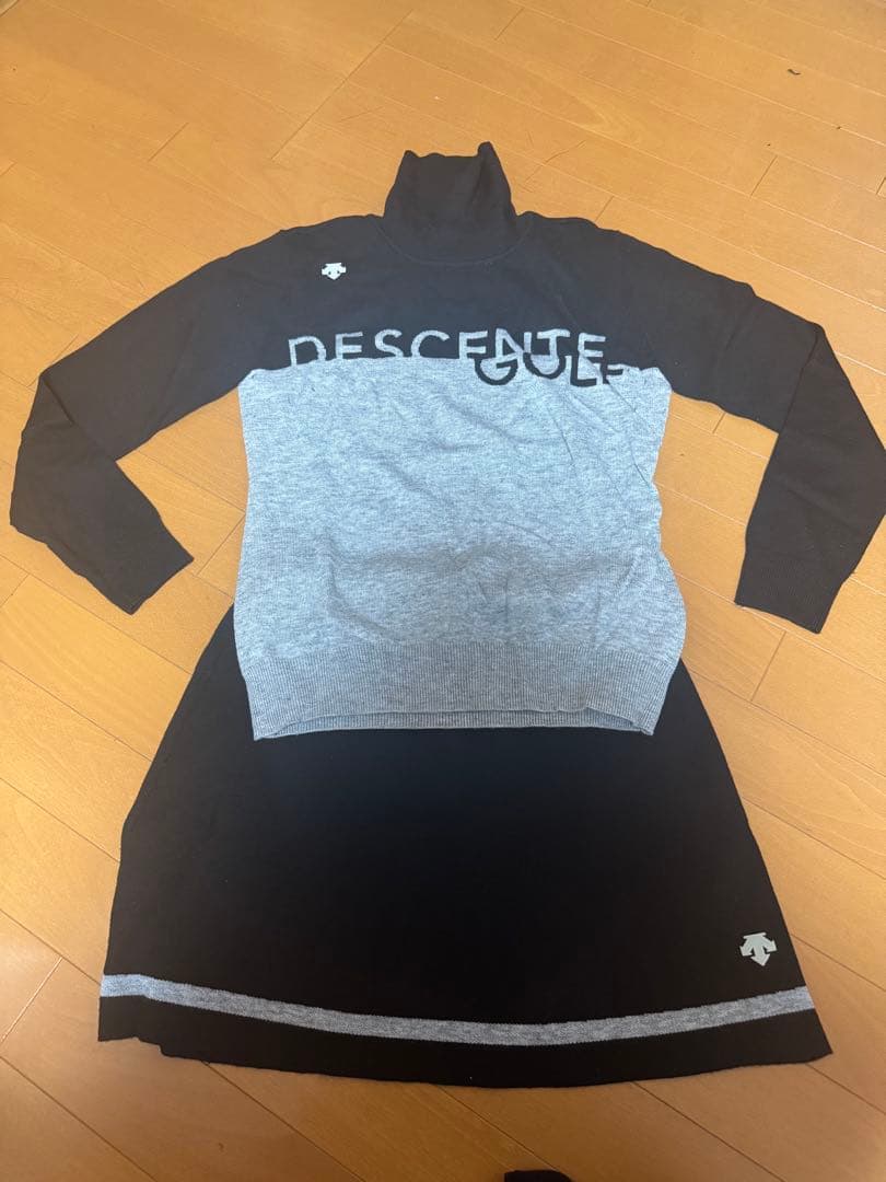DESCENTE GOLF ニット セットアップ（トップス＋スカート）サイズL