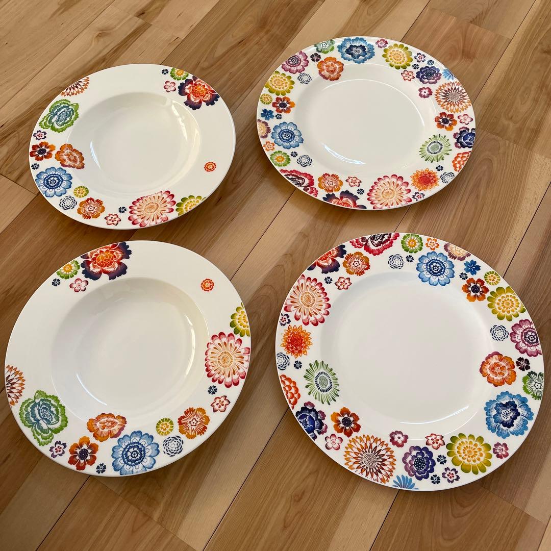 【新品未使用】大皿深皿セット Villeroy & Boch アムナットブルーム