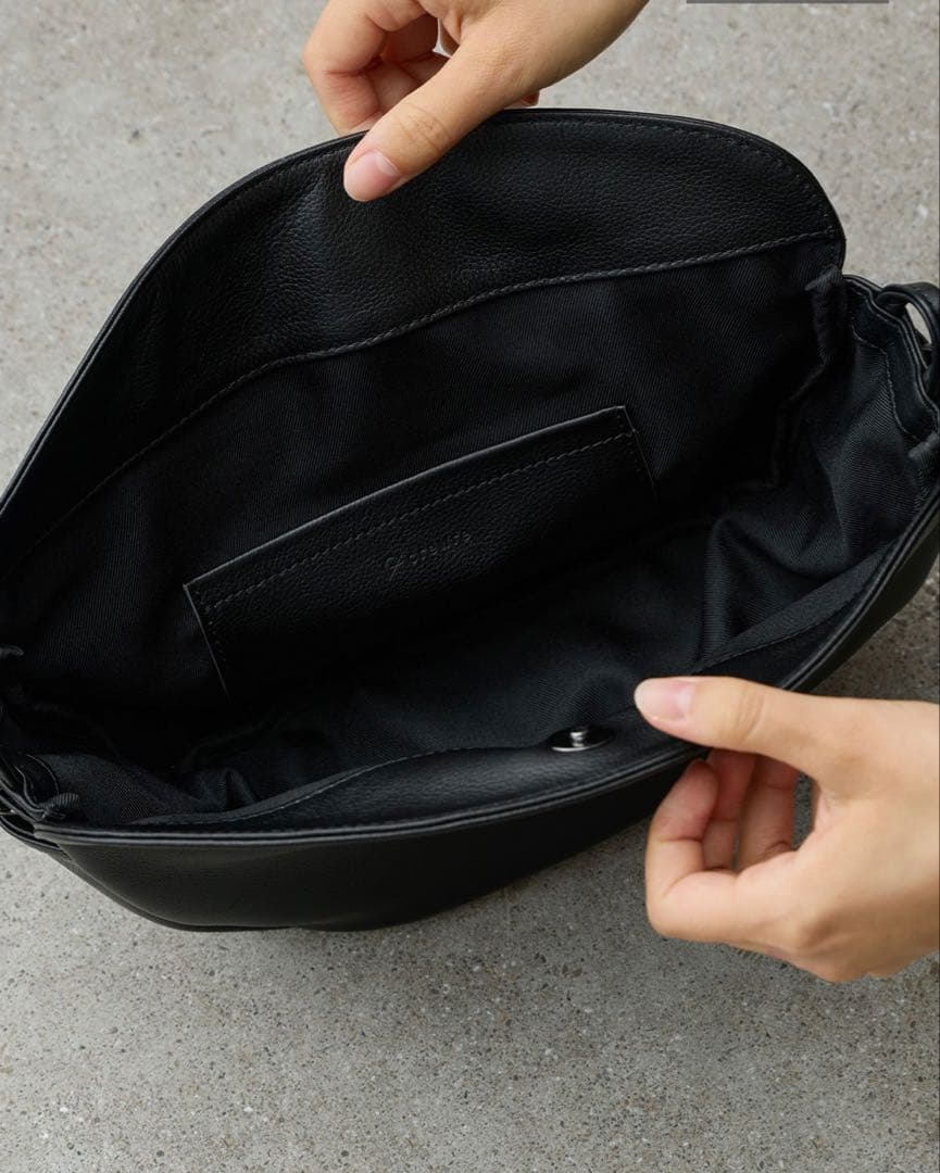 【新品】crewre マルチウェイソフトレザーバッグ black