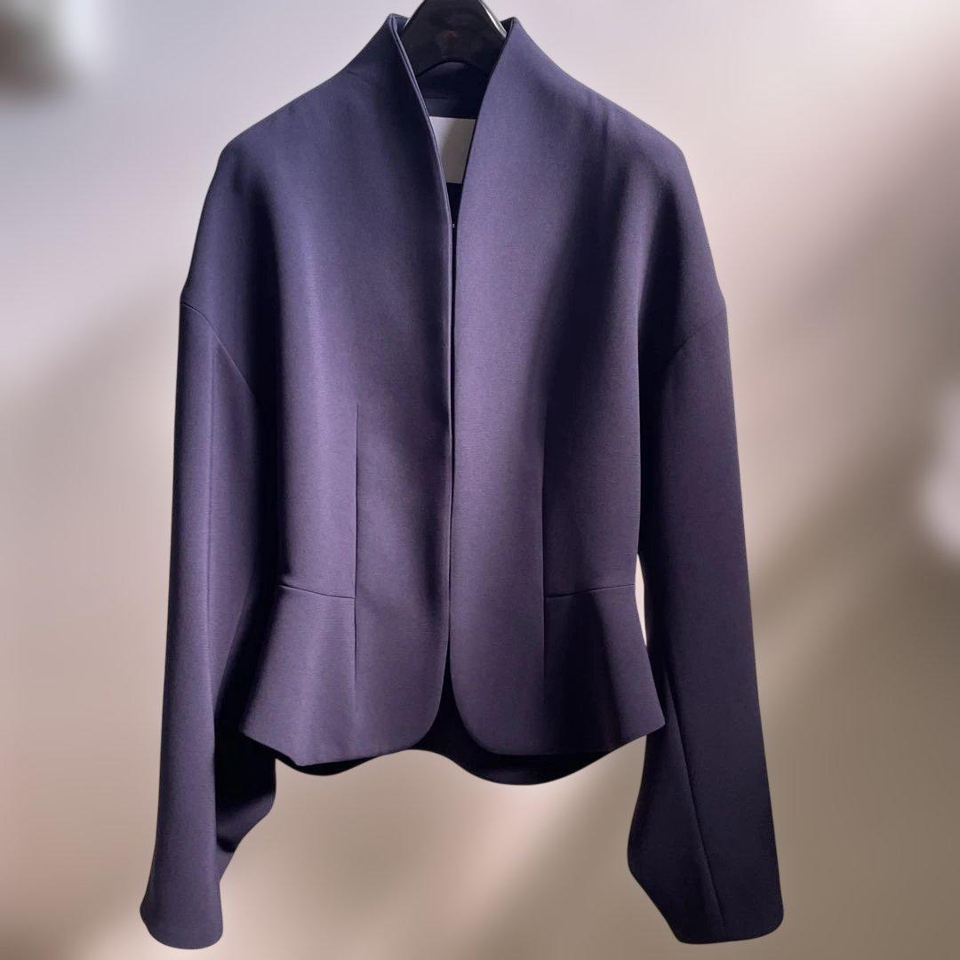 さ*ゃ様 ネイビー ノーカラージャケット