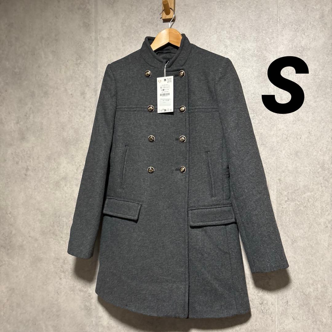 ZARA　ウールダブルブレストコート S