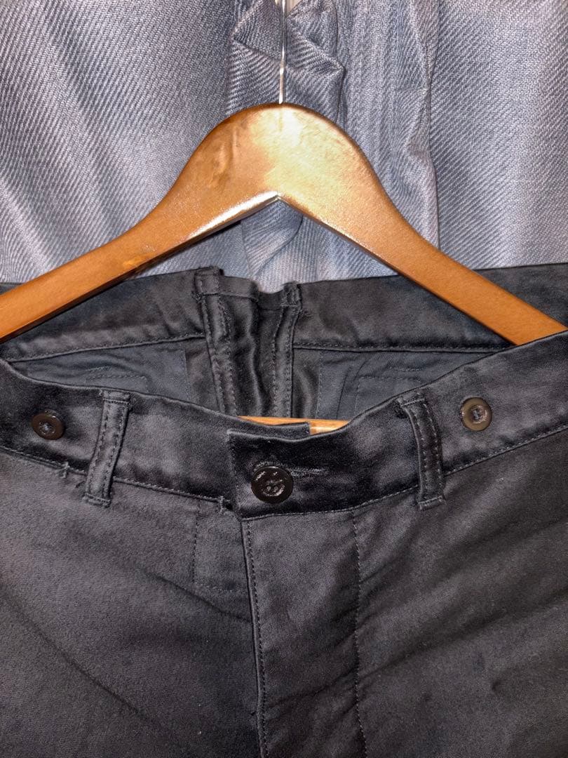 【美品】OUTIL PANTALON PLASNE ブラックモールスキンパンツ
