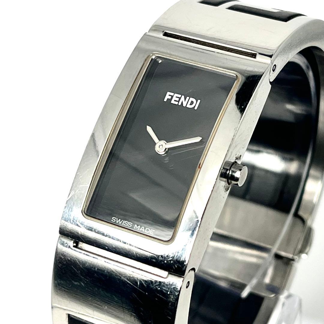 【新品電池/稼働品】フェンディ 3250L バングルウォッチ ズッカ F柄 SS
