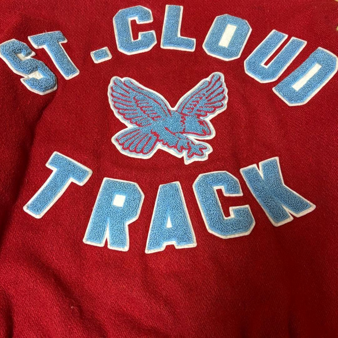 ☆80sCATCHBALL SPORTS レザースタジャン バーシティジャケット