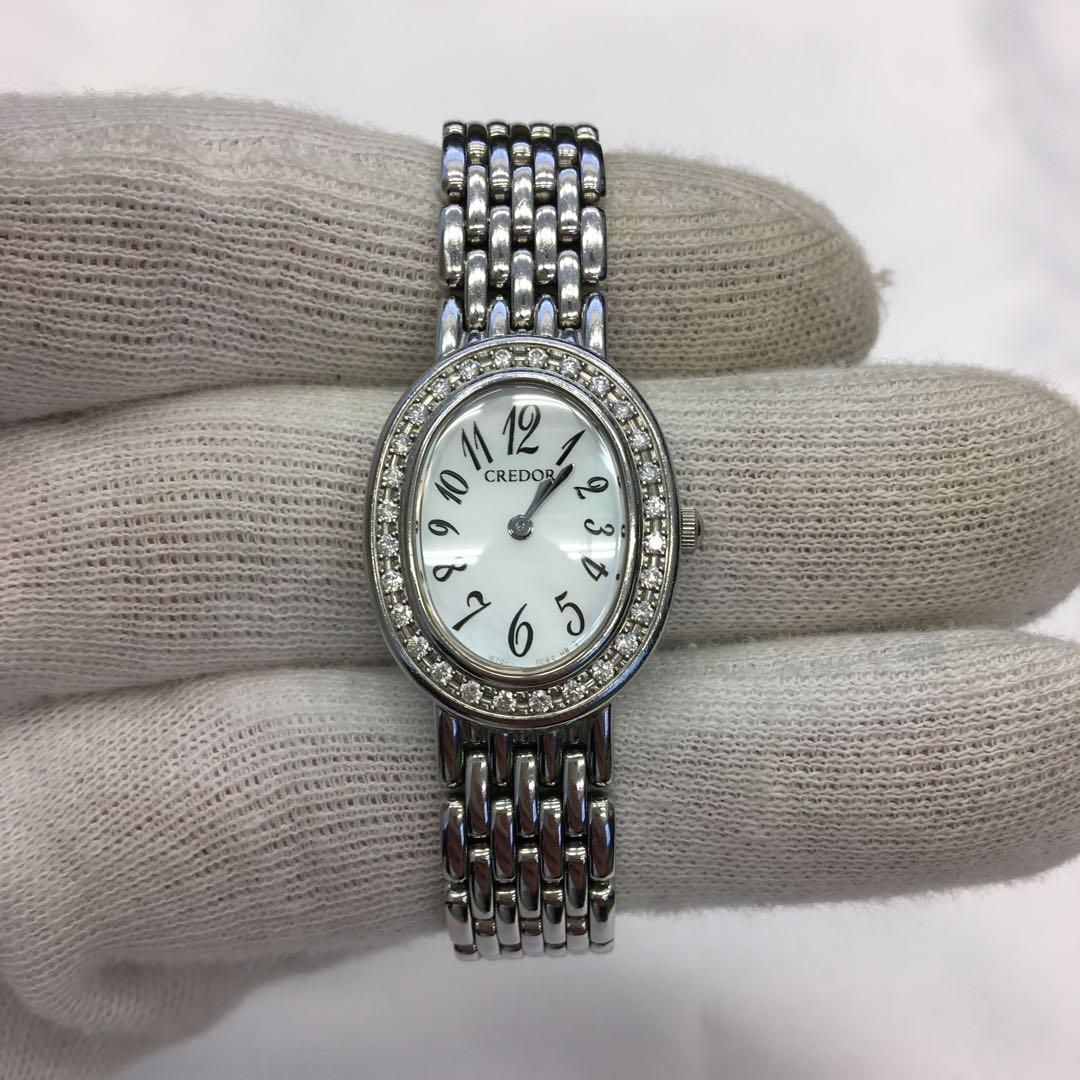 美品 SEIKO セイコー クレドール ダイヤベゼル 1E70-0AB0腕時計