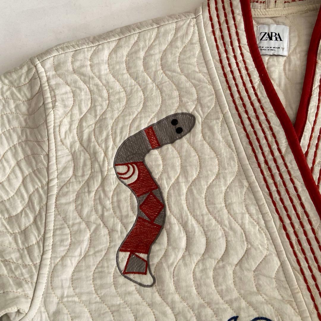 完売品✨ZARA ザラ 刺繍 フォークロア キルティング ジャケット 羽織り