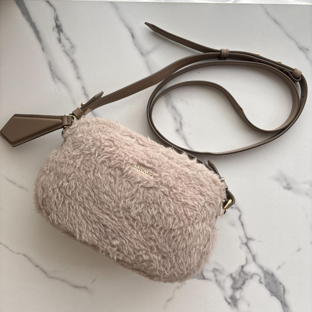 【美品】マックスマーラ テディベア ショルダーバッグ カメラバッグ ベージュ