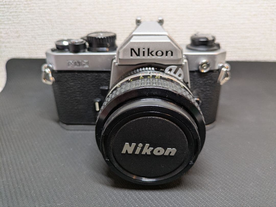 Nikon New FM2 一眼レフフィルムカメラ50/1.4レンズ　動作未確認