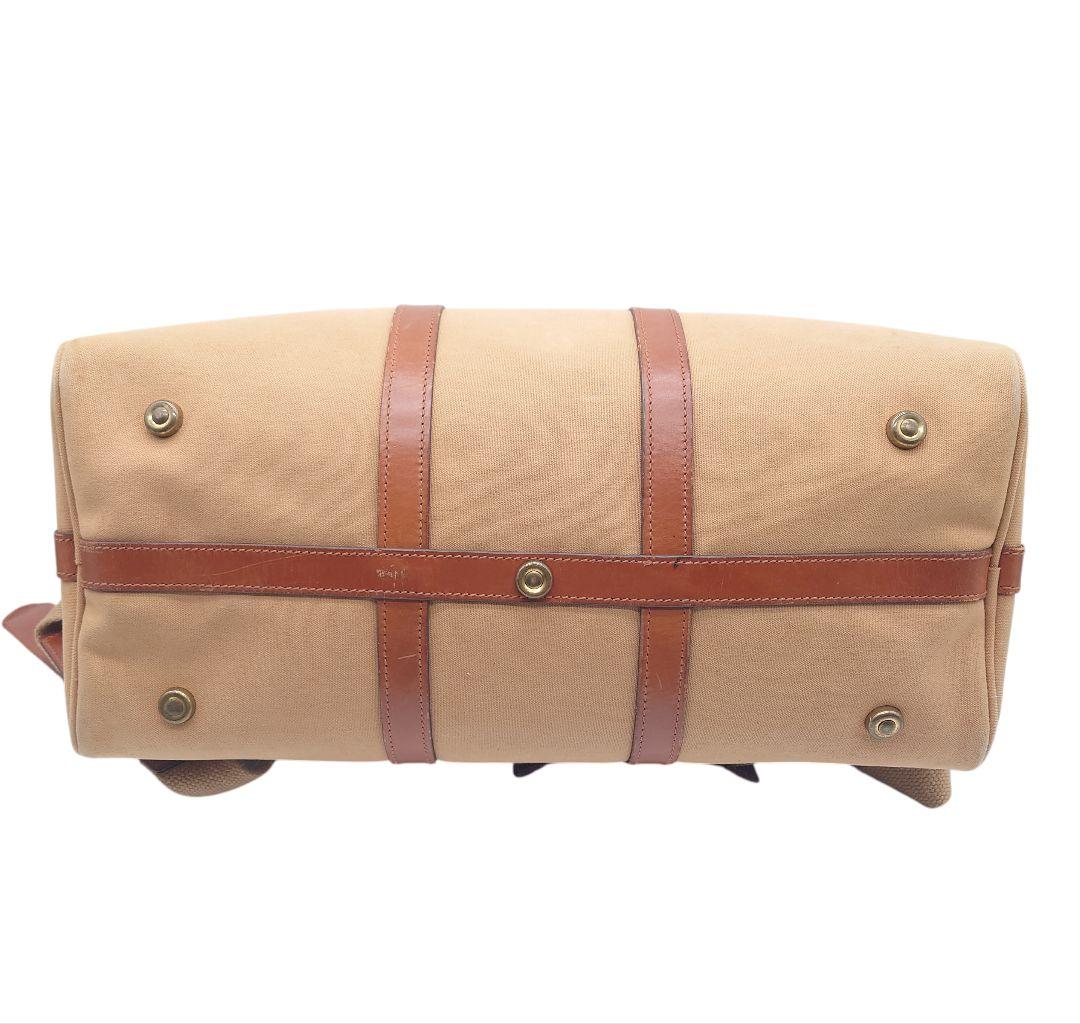 【ヴィンテージ】ラルフローレン　サファリ　キャンバス　レザー　 ボストンバッグ