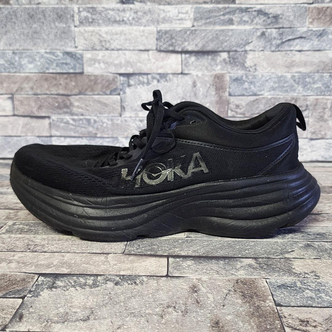 ホカ オネオネ BONDI8 ボンダイ8 ローカット スニーカー 黒 靴 25