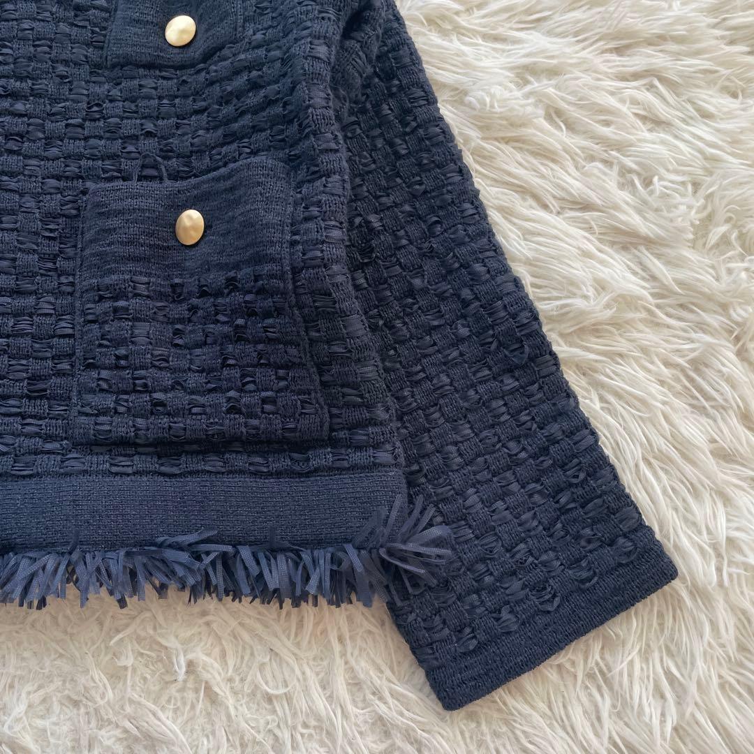 IENA ツイード　ニット　金ボタン　ジャケット　日本製