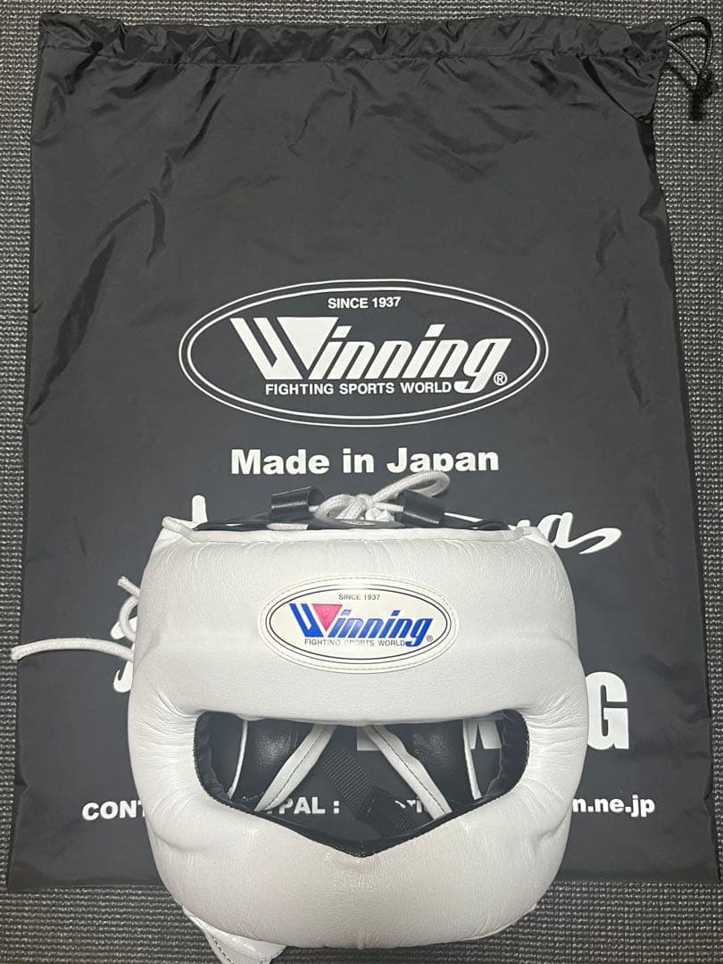 Winning ヘッドギア ホワイト Mサイズ 袋付き
