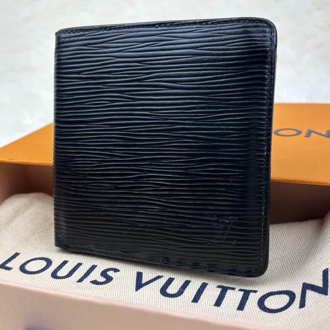 ルイヴィトン エピ ポルトモネ カルトクレディ 折り財布 黒 M63542