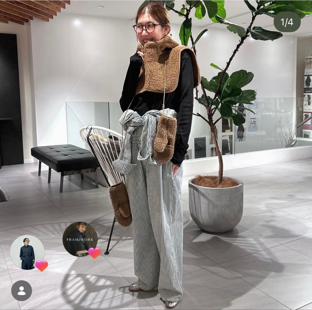 FRAMeWORK COLDBREAKER ボア　フーディー　ベージュ