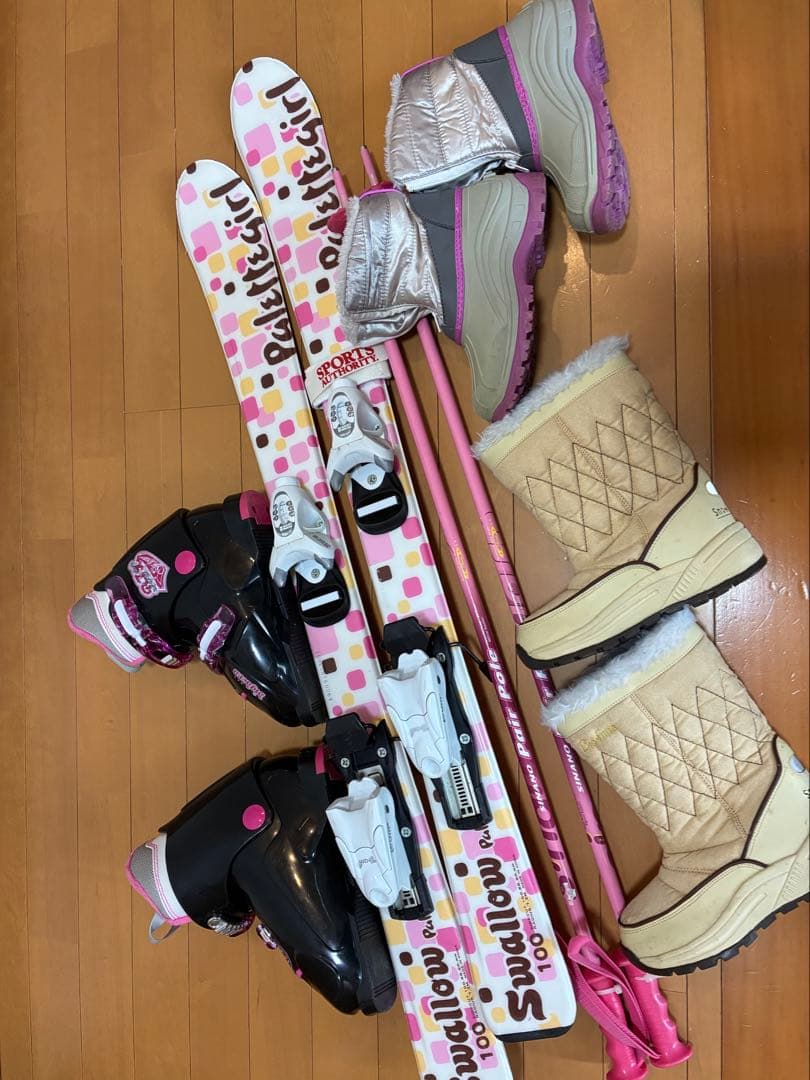 美品 子供用スキーセット板106、靴20.0cm 身長100〜120cm用