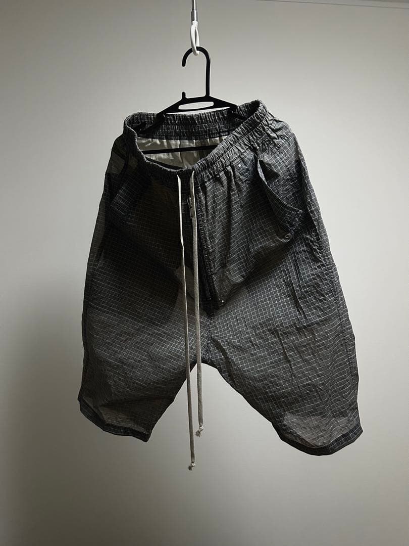 Rick Owens グレー チェック柄 サルエルパンツ