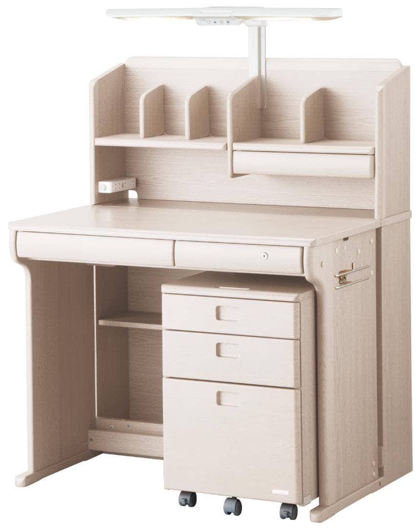 新品 コイズミ 学習机　型落ち アウトレット ホワイト　白　ステップアップデスク