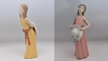 帽子をもつパメラ　他　2体おまとめ　★リヤドロ　スペイン　ポーセリン　ご成約済み