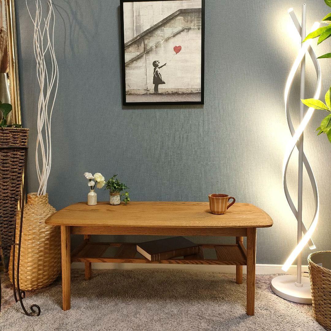 【ひつじ】MOMO NATURAL 収納棚付きローテーブル