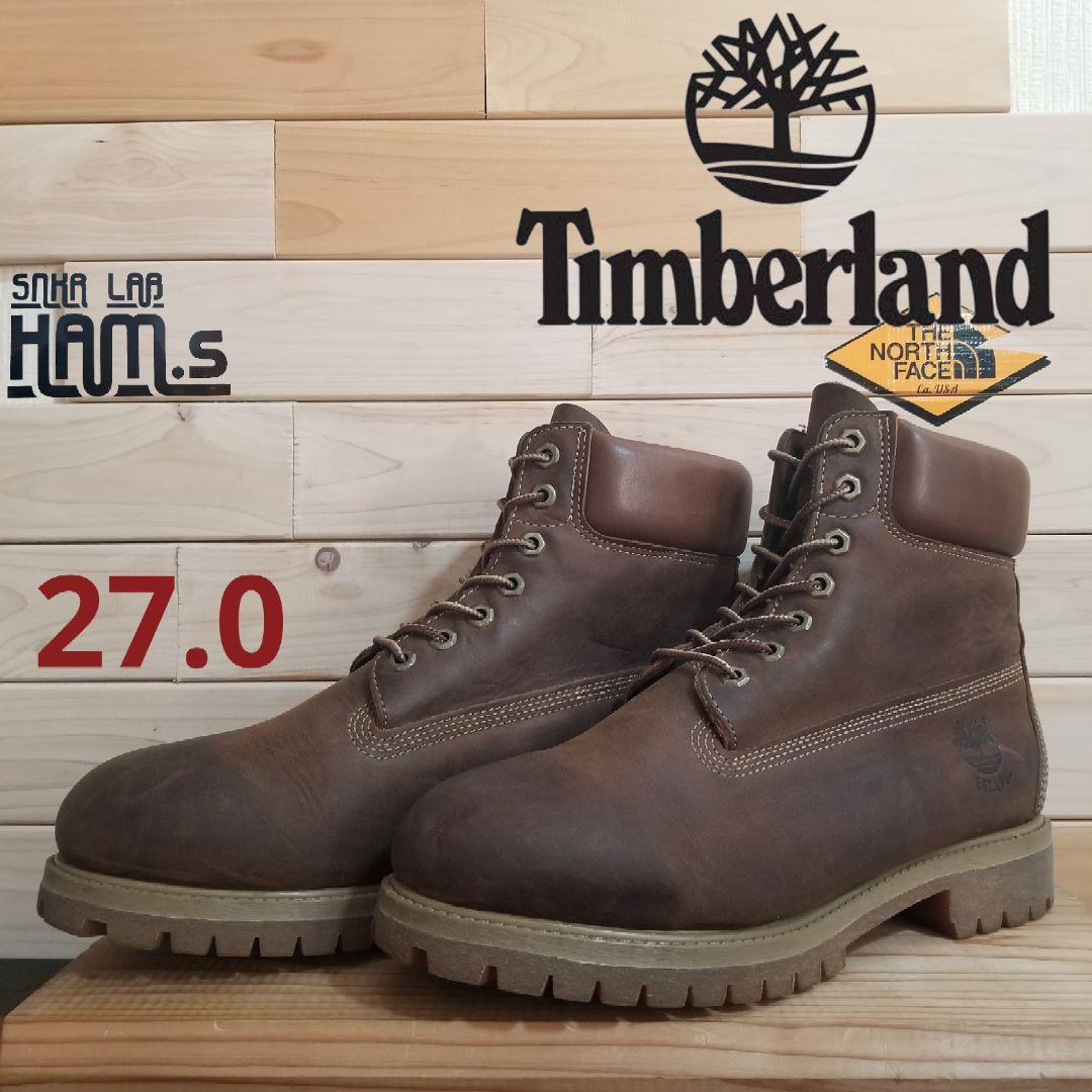 極美品　Timberland　6インチ　プレミアム　防水　27.0 濃茶　WP