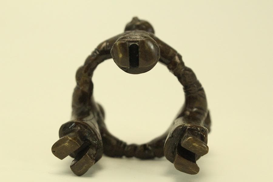 茶道具 唐金 浄益 建水 三唐子 蓋置 二個(BB479)